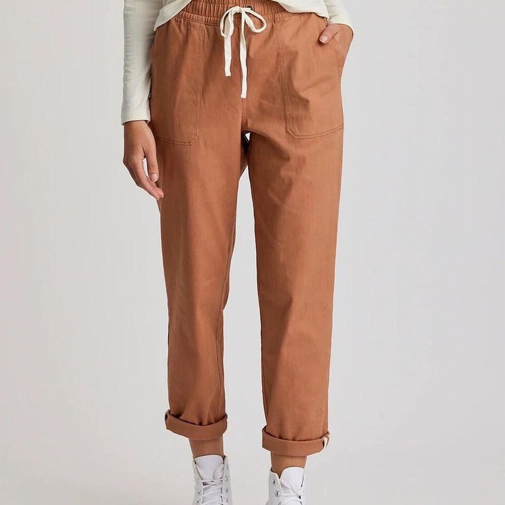 Everyday Drawstring Utility Pants - Rust
